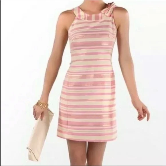Lilly Pulitzer | Dresses | Lilly Pulitzer Elias Dress In Hotty Pink Glitz  Stripe Size 4 | Poshmark